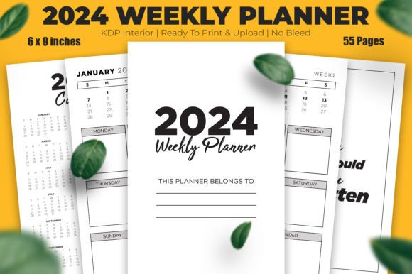 2024 Weekly Planner KDP Interior Design Guide