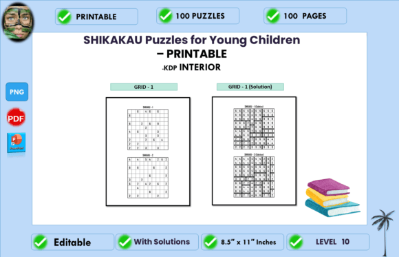 Shikaku Puzzles for Young Children 10: A Ready-to-Print KDP Interior