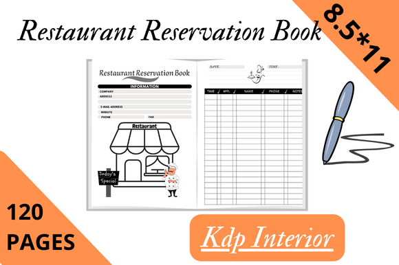 The Undated Reservation Book That Keeps Your Restaurant Organized